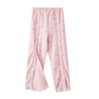 Imagem de SJHDUNBW Fácil de colocar e tirar roupas de amamentação calças de paciente acamadas algodão auxiliar de amamentação para diálise pós-cirurgia uso de idosos