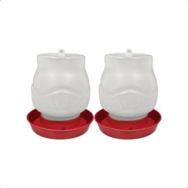 Imagem de Kit 2 Bebedouro Para Aves Plastico Com Rosca 7,5 litros - Agropet