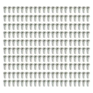 Imagem de Auto-plaza 200 bicos de raio de bicicleta adequados para bicicleta de montanha de 14 G/2 mm, aço prateado, 12 mm, conjunto de acessórios de substituição de ciclismo