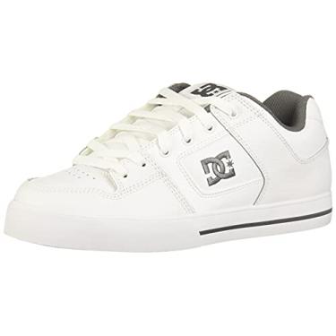 Imagem de DC Tênis de skate masculino Pure Low Top Casual, Branco/Navio de guerra/Branco, 6