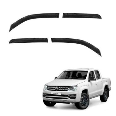 Imagem de Calha De Chuva Amarok 2018 2019 2020 2021 Cabine Dupla Fume - Bepo