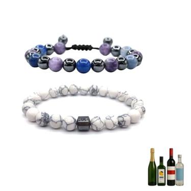 Imagem de Pulseira Glame antiálcool para homens e mulheres, conjunto de pulseiras de manifestação de álcool para reduzir o desejo de beber pulseiras elegantes curativas calmantes ansiedade alívio estresse