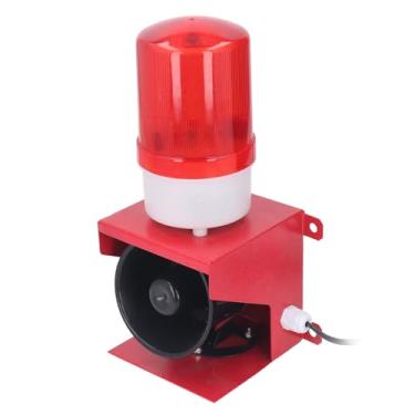 Imagem de Depisuta Alarme de Sirene Industrial, 115dB Luz Estroboscópica Alta Com Grânulos de LED e Tom Ajustável, IP65 Impermeável à Prova de Geada para Fábrica Armazém Construção (Plugue UE 220V)