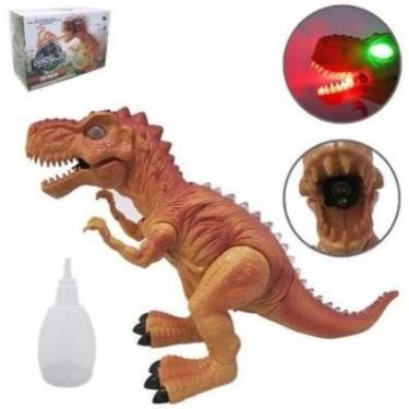 Imagem de dinossauro tiranossauro rex que solta fumaça - toys