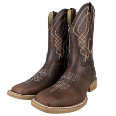 Imagem de Bota Texana Country Masculina Jácomo Fóssil Oil Café - Ref. 3101/UMA, 