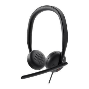 Imagem de Headset  Dell  Wh3024  Com Fio, com Cancelamento de Ruído Baseado em IA, Preto