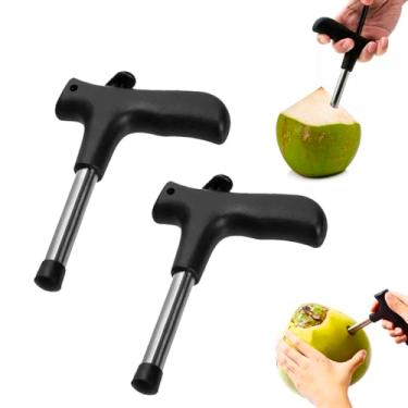 Imagem de Kit com 2 Fura Coco Furador Perfurador Manual Abridor Manual Aço Inox