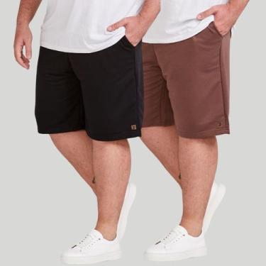 Imagem de Kit 2 Bermudas Moletom Masculina Plus Size Shorts Moletinho - Daze Mod