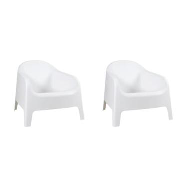 Imagem de Kit 2 Cadeiras poltrona para jardim varanda Skarpo Branco