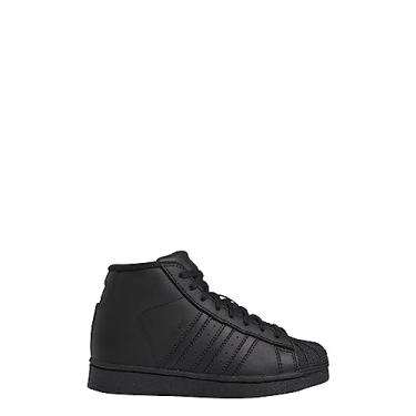 Imagem de adidas Tênis de cano médio clássico Pro Model para crianças, Preto/Preto/Preto, 1 Big Kid