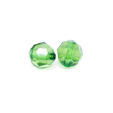 Imagem de Miçanga Bola Facetada Acrílico Verde 10mm 10pçs 6g Passante - Macall