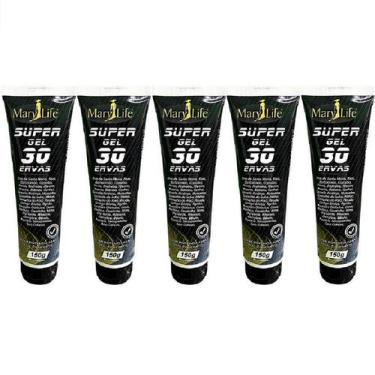 Imagem de Kit Com 5 Super Gel 30 Ervas 150G Efeito Gelo Quente - Mary Life