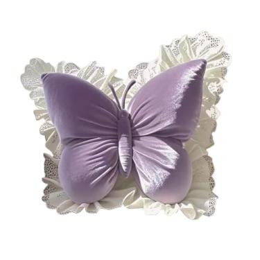 Imagem de Ioensy Almofada decorativa de borboleta para cabeceira, 50 cm x 40 cm, almofada decorativa para sofá, suporte de cintura para sala de estudo, cadeira de, Tolet