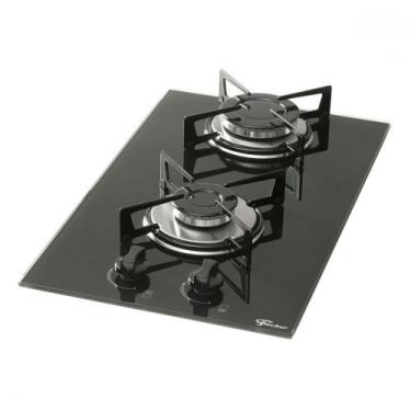 Imagem de Cooktop 2 Bocas com Vidro Preto - Fischer, Preto, Bivolt