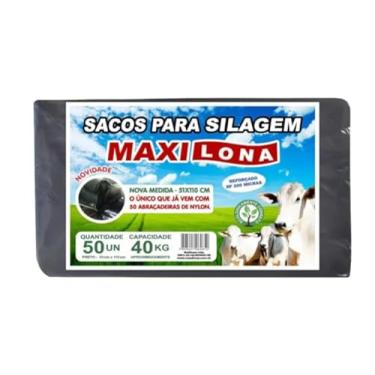 Imagem de Saco Para Silagem Preto 51x100cm 200 Micras – Capacidade 40Kg | Pacote 50 Unidades Maxilona