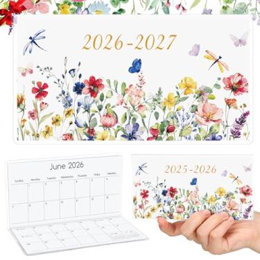 Imagem de ReliThick Calendário de bolso 2025-2026 para bolsa, caderno de planejamento mensal pequeno com capa de PVC, cadernos de anotações, presente de agradecimento, presente para mulheres, mãe, amigas,