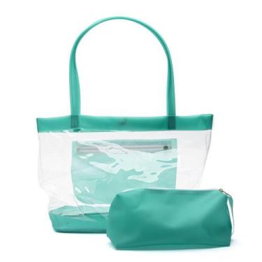 Imagem de Bolsa Praia Verde Sacola Minibag Viagem Verão Luxo - Fenny Shoes, Verd