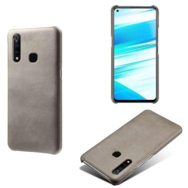Imagem de Capa para vivo Z1 Pro,Proteção contra quedas,Casca de volta de cor sólida simples,Design de couro de imitação de plástico-Gray