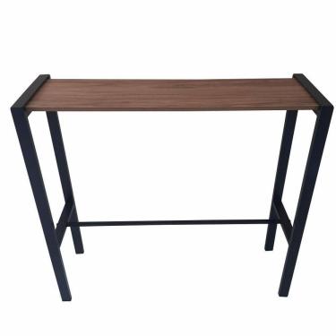 Imagem de Aparador Prateleira Industrial Mônaco Mdf Amêndoa 80Cm