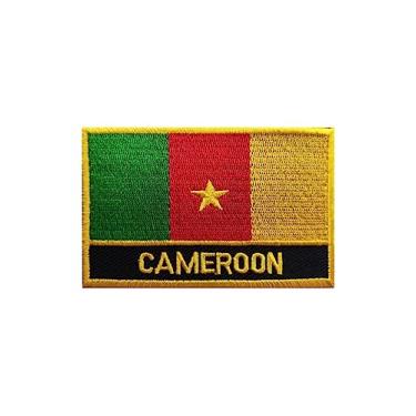 Imagem de Ruoming 1 PÇ Patch de bandeira dos Camarões com ferro ou costurado bordado tático militar nacional dos Camarões (Camarões)