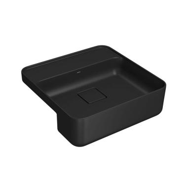 Imagem de Cuba de Semiencaixe Quadrada com Mesa 40X40cm Ébano - L.61040.M.94