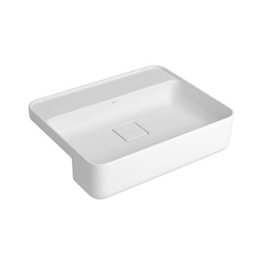 Imagem de Cuba de Semiencaixe Retangular com Mesa 40X50cm Branco - L.63050.M.17