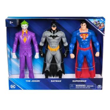 Imagem de Pack de Bonecos Personagens DC Batman Coringa Superman 24cm - Sunny