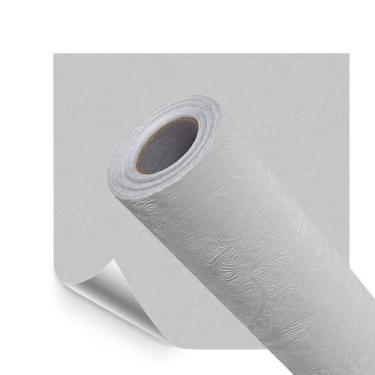 Imagem de Papel de Parede Cinza Arabesco 500x60cm Texturizado Decoração Moderna 