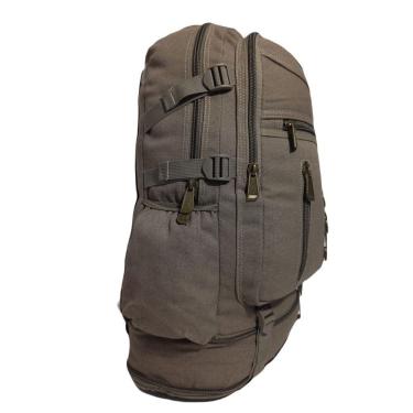 Imagem de Mochila Camping Trilha Viagem Lona Bege - KVN 50 Litros