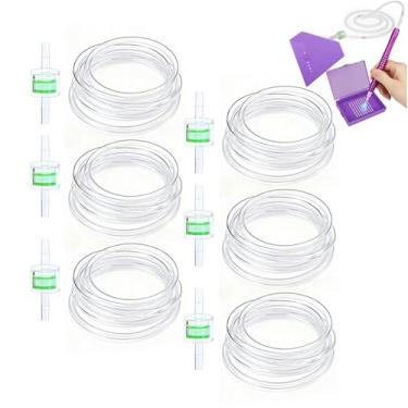 Imagem de Conjunto de mangueiras de silicone e acessórios de pintura de diamante de filtro para caneta de pintura de arte de diamante, adequado para a maioria dos tipos de caneta a vácuo, tubo de substituição e
