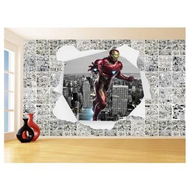 Imagem de Papel De Parede 3D Heróis Página Quadrinhos Hq 3,5M Nhma237