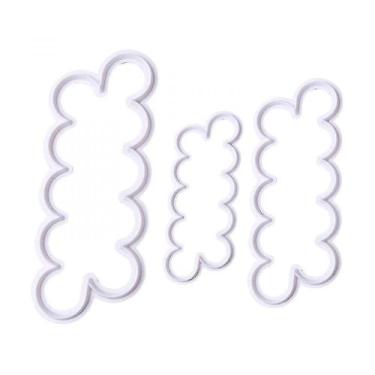 Imagem de Conjuntos de panelas 3pcs all-in-one rosa flor fondant bolo impressão 