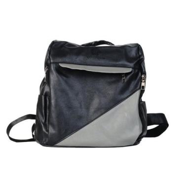 Imagem de Mochila anti-roubo Black Woman Cinza em material sintético - Lightbek 