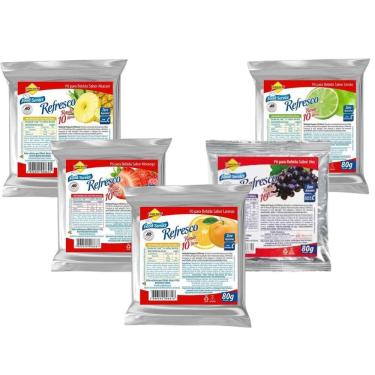 Imagem de Suco Lowçucar Zero Açúcar - 5 Unid. - Sabores Variados - 10L