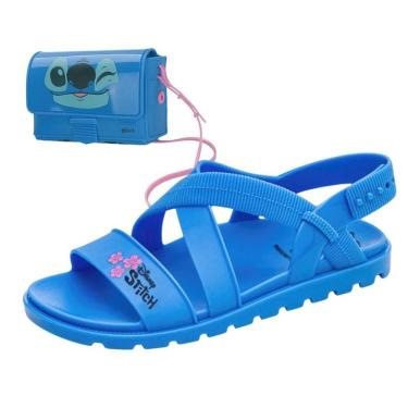 Imagem de Sandália Infantil Menina Fácil Calce Ajustável Disney Stitch