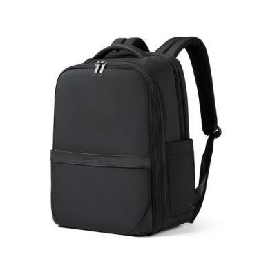 Imagem de Mochila de viagem Hanke expansível de 16" para mulheres e homens preta