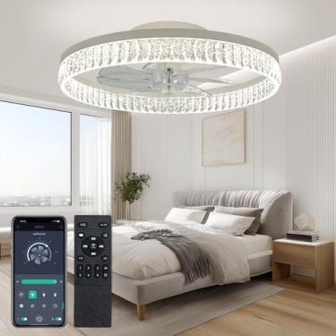 Imagem de Ventilador de techo Ropelux 20" con luz, control remoto y app, regulab