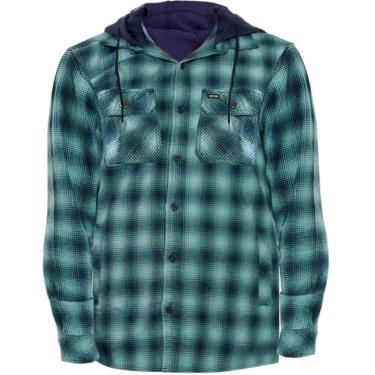 Imagem de Camisa Rip Curl Flanelada Xadrez com Capuz Grunter Hood Shirt Navy-Unissex