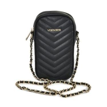 Imagem de Bolsa Vertical Tiracolo Via Marte Matelassê Alça Corrente Longa Ajustável B2-536-Feminino