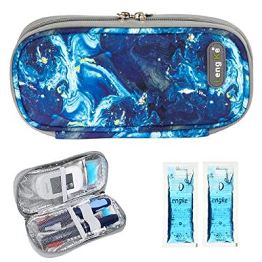 Imagem de Estojo térmico para viagem com refrigerador de insulina YOUSHARES - Estojo térmico para diabéticos, insulina e medicamentos para cuidados com diabéticos com 2 bolsas de gelo aprovadas pela TSA