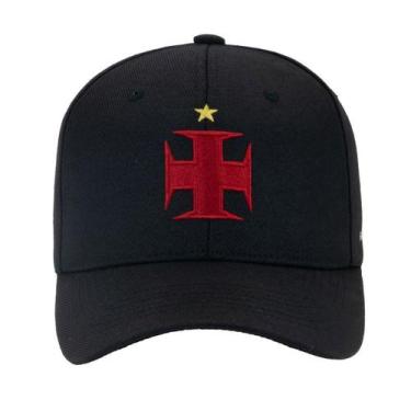 Imagem de Boné Vasco Da Gama Cruz De Malta Vermelho Em Preto Supercap