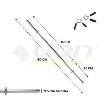 Imagem de Barra Reta Aço Maciço 120 cm