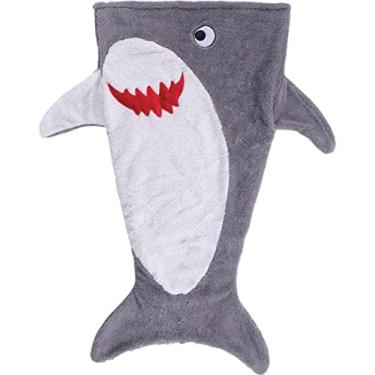 Imagem de Saco De Dormir Tubarão Manta Infantil De Microfibra Infantil