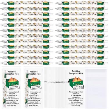 Imagem de Sayglossy 48 conjuntos de canetas esferográficas engraçadas e marcadores de livro para funcionários apoio emocional, agradecimento, presente de Natal, recompensas de sala de aula para funcionários de