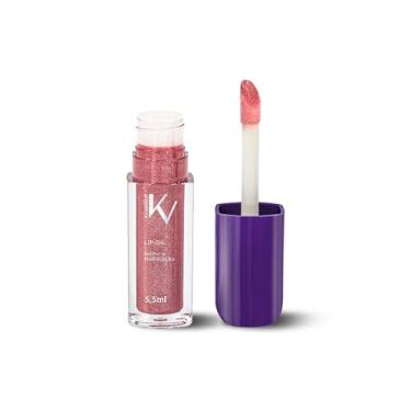 Imagem de KV Makeup Óleo Labial Hidratante com Brilho, Cor Néctar, 5.5ml, Fórmula Líquida