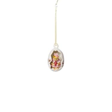 Imagem de Villeroy & Boch Ovo de Anna Bunny Tales, ornamento de flores rosa, porcelana dura, 4,5 x 4,5 x 7 cm, 4,5 x 4,5 x 7 cm