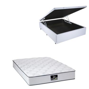 Imagem de Cama Box Baú Blindada com Colchão Doss Molas Ensacadas 30cm (CORINO BRANCO, Casal)