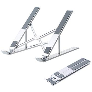 Imagem de Andoer Suporte para laptop de 6 níveis de altura ajustável Suporte de suporte de computador portátil dobrável dobrável antiderrapante Suportes de notebook ultrafinos para estudante de home office