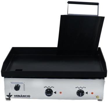 Imagem de Chapa Bifeteira Elétrica 65cm Venâncio Deguste Luxo 6,35mm De Espessura Com Prensa 220v Ce65-14262