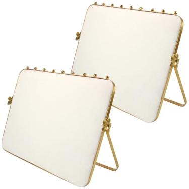 Imagem de Porta-colares de couro PU e metal de 2 peças com ganchos de ponta esférica, expositores de joias para balcões, cabines e eventos de artesanato